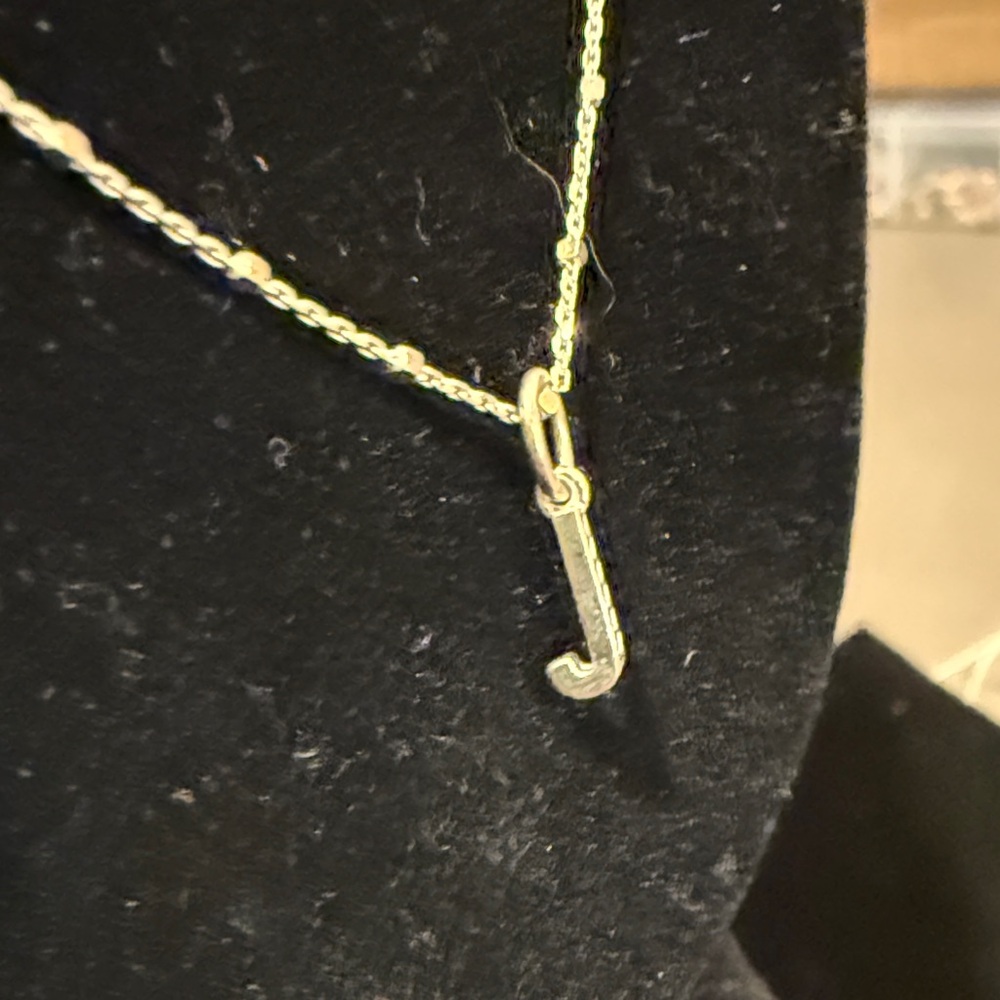 Kendra Scott Silver Fine Jewelry Collection “J” Initial Necklace - Picture 5 of 7